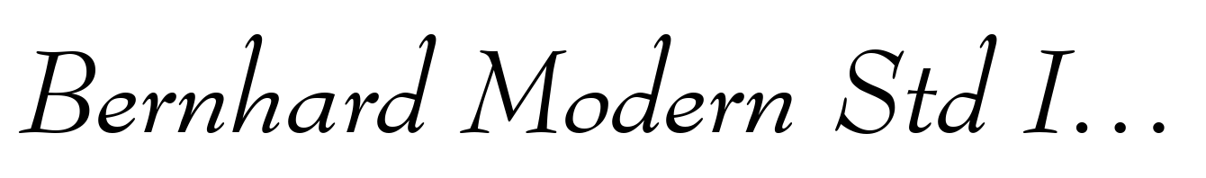 Bernhard Modern Std Italic